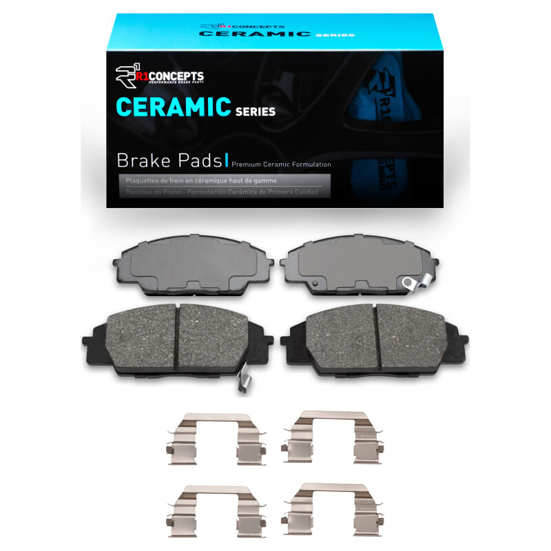 Picture of R1 00-11 Acura CSX Front Ceramic Brake Pads & Hardware Kit