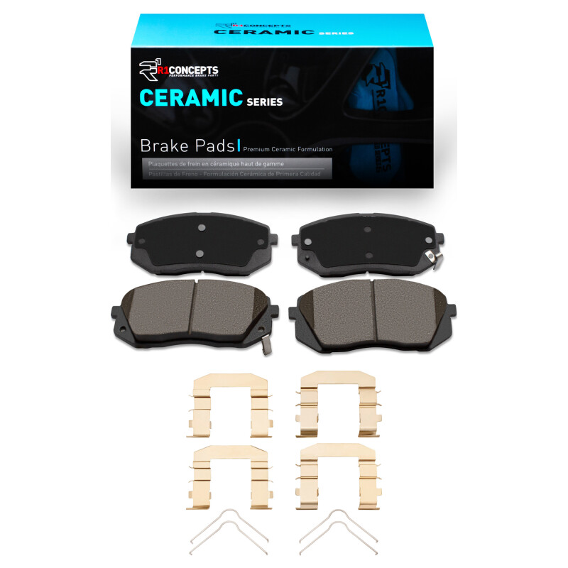 Picture of R1 10-17 Hyundai TUCSON Front Ceramic Brake Pads & Hardware Kit