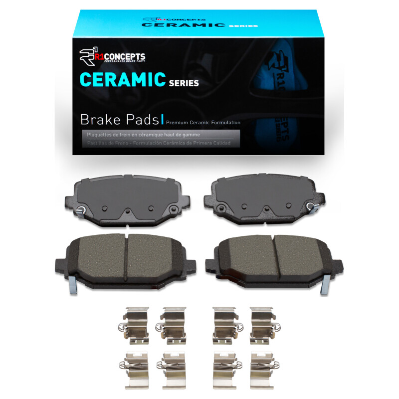 Picture of R1 12-20 Chrysler Town & Country Rear Ceramic Brake Pads & Hardware Kit