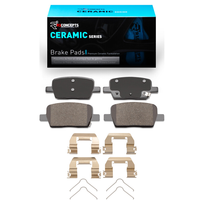 Picture of R1 16-24 Buick Enclave Rear Ceramic Brake Pads & Hardware Kit