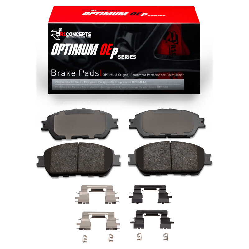 Picture of R1 04-10 Toyota Camry Front Optimum OE Brake Pads & Hardware Kit