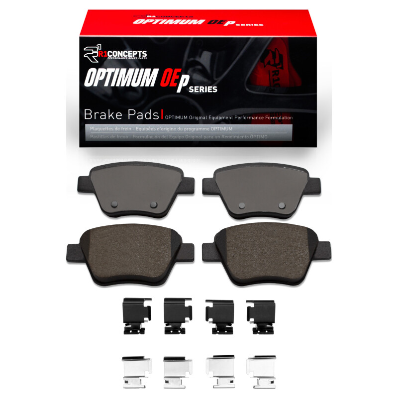 Picture of R1 05-16 Audi A3 Rear Optimum OE Brake Pads & Hardware Kit