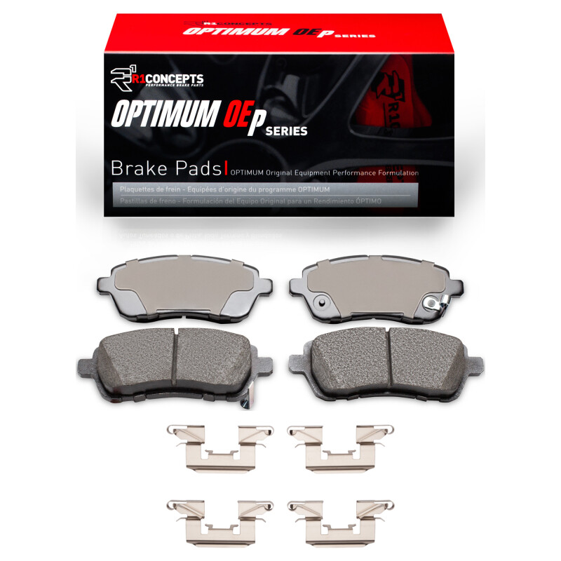 Picture of R1 11-19 Ford Fiesta (USA/Canada) Front Optimum OE Brake Pads & Hardware Kit