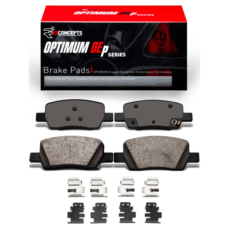 Picture of R1 21-26 Hyundai Santa Cruz Rear Optimum OE Brake Pads & Hardware Kit