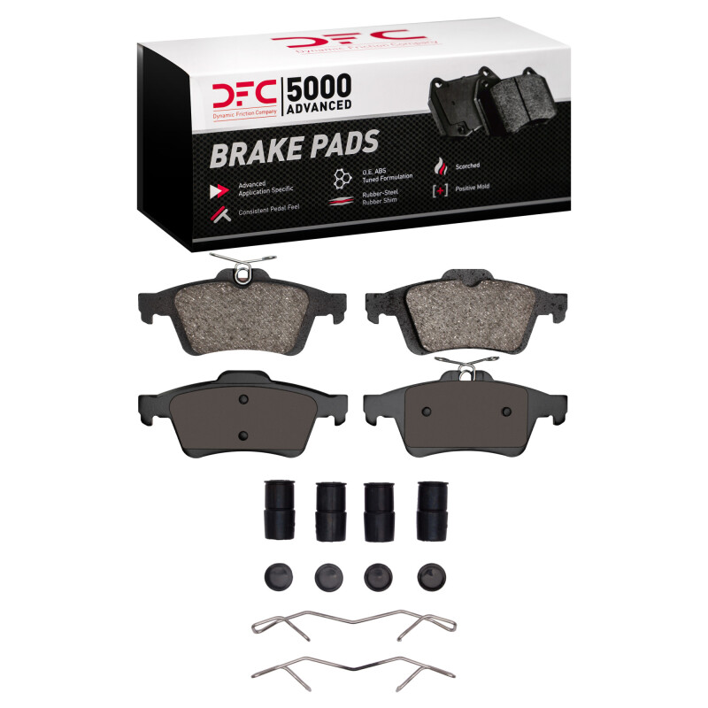Picture of DFC 03-15 Chevrolet Cobalt Rear 5000 Advanced Low Metallic Brake Pads and Hardware Kit