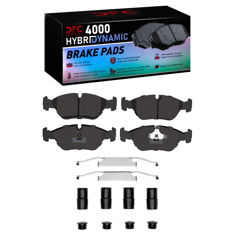 Picture of DFC 82-91 BMW M3 Front 4000 HybriDynamic Brake Pads and Hardware Kit