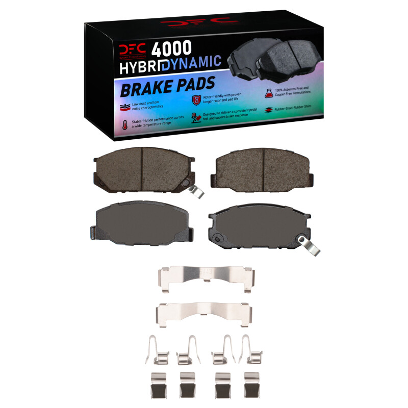 Picture of DFC 82-85 Toyota Celica Front 4000 HybriDynamic Brake Pads and Hardware Kit