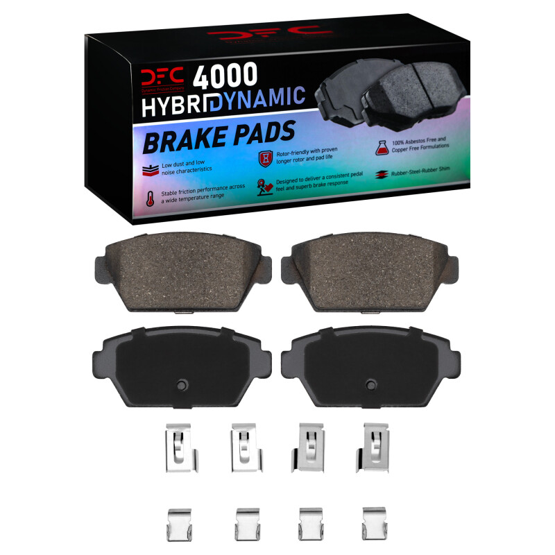 Picture of DFC 85-94 Dodge Colt Rear 4000 HybriDynamic Brake Pads and Hardware Kit