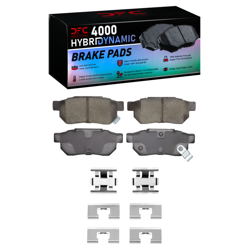 Picture of DFC 85-89 Acura INTEGRA Rear 4000 HybriDynamic Brake Pads and Hardware Kit
