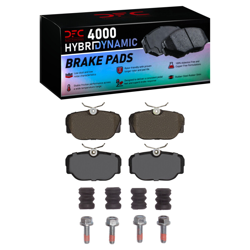 Picture of DFC 83-91 BMW 325E Front 4000 HybriDynamic Brake Pads and Hardware Kit