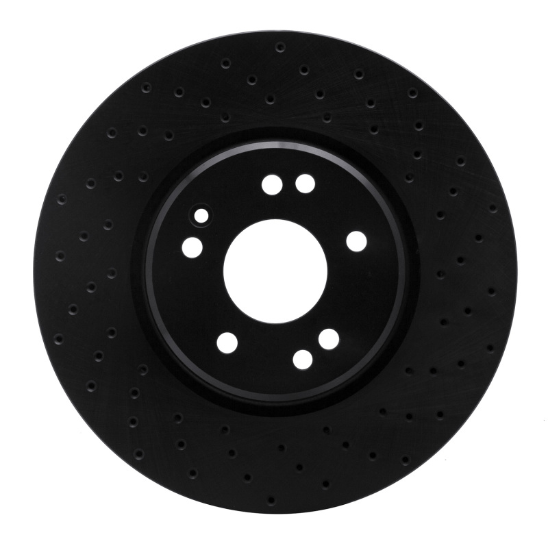 Picture of R1 94-02 Mercedes-Benz E500 Left Front Drilled Black Brake Rotor