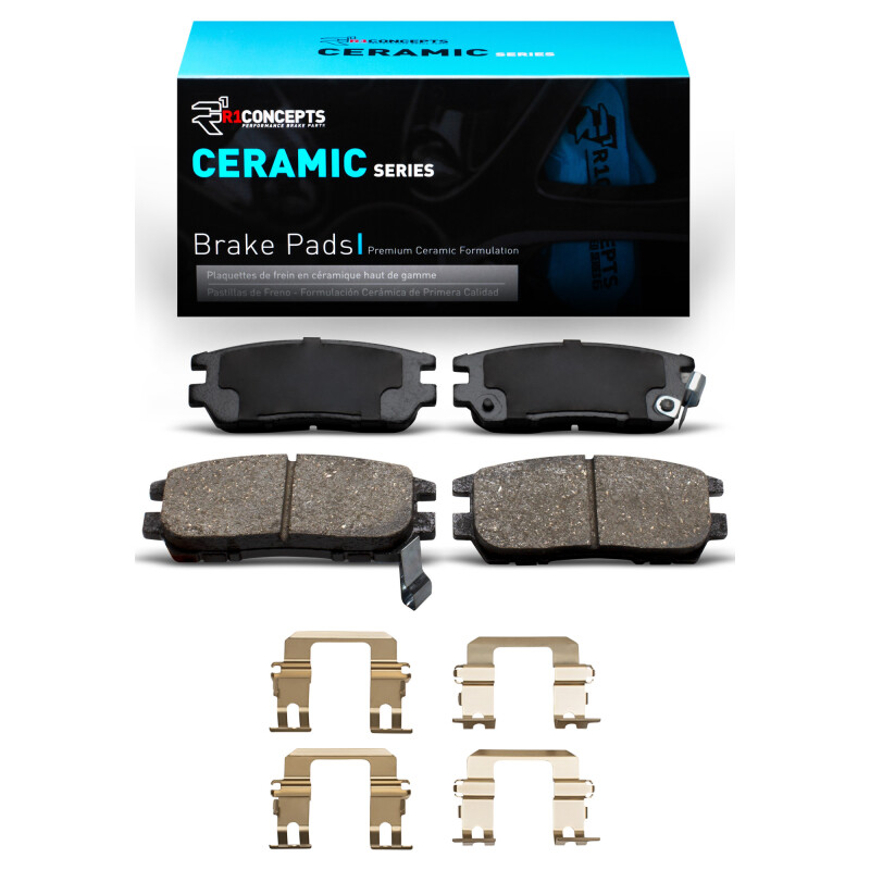 Picture of R1 90-00 Mitsubishi Montero Rear Ceramic Pads & Hardware Kit
