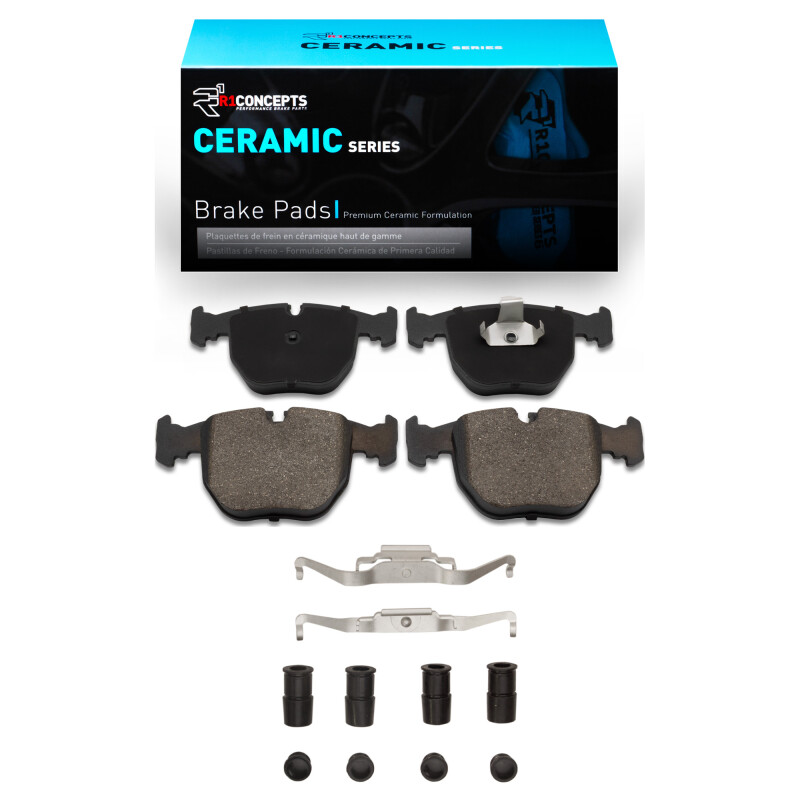 Picture of R1 00-03 BMW 540I Front Ceramic Pads & Hardware Kit