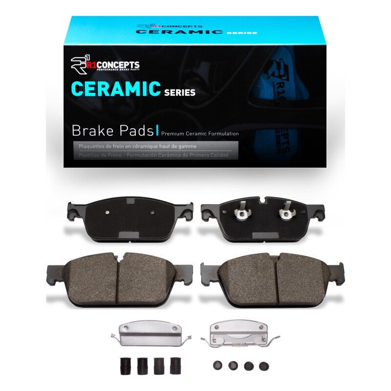 Picture of R1 13-19 Mercedes-Benz GLE500 (Latin America) Front Ceramic Pads & Hardware Kit