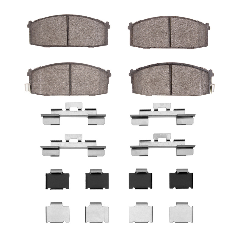 Picture of R1 87-88 Nissan 200SX Front Semi Met Pads & Hardware Kit