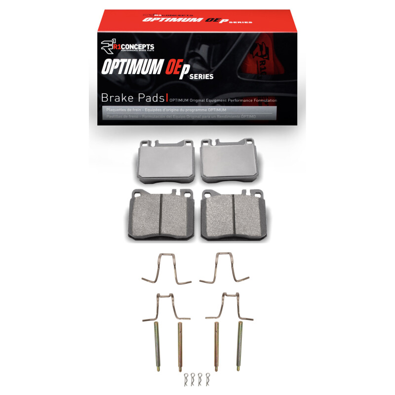 Picture of R1 80-85 Mercedes-Benz 300CD Front Optimum OE Pads & Hardware Kit