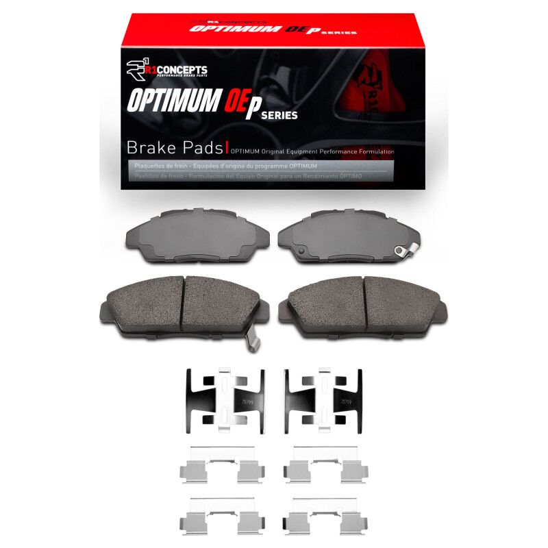 Picture of R1 90-93 Honda Accord Coupe Front Optimum OE Pads & Hardware Kit