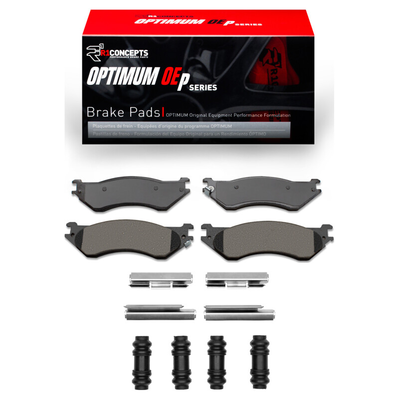 Picture of R1 97-04 Dodge Ram 1500 Pickup Front Optimum OE Pads & Hardware Kit