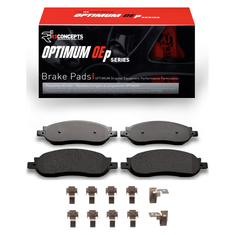 Picture of R1 05-07 Ford F-250 2WD (Super Duty) Rear Optimum OE Pads & Hardware Kit