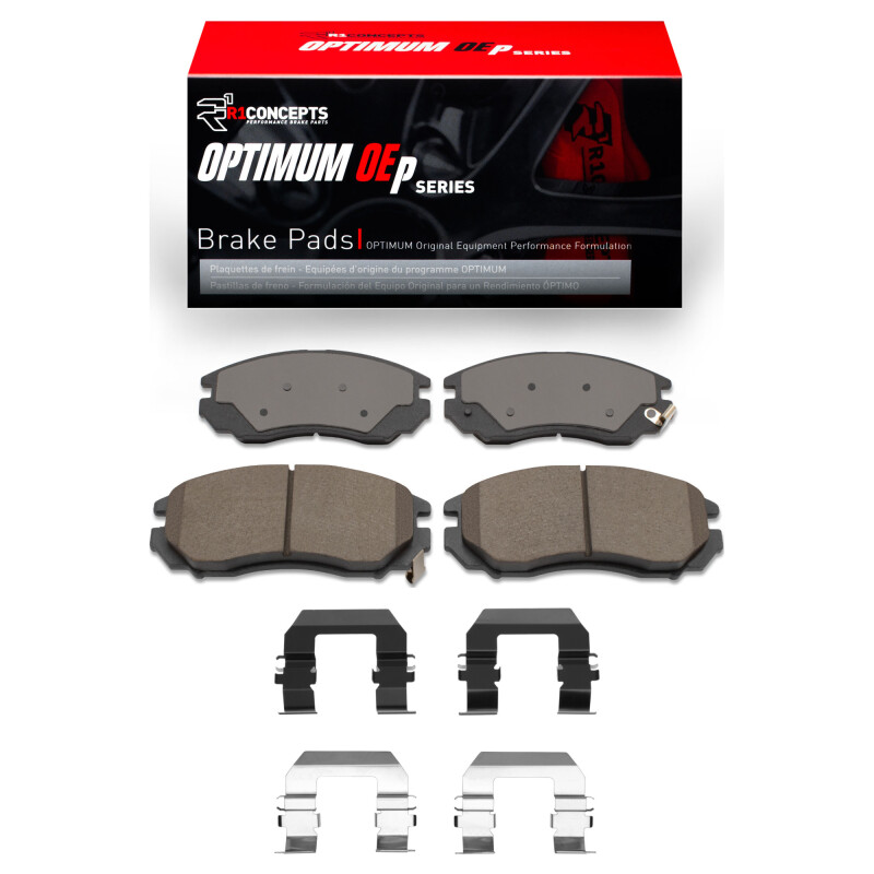 Picture of R1 04-08 Hyundai Tiburon Front Optimum OE Pads & Hardware Kit