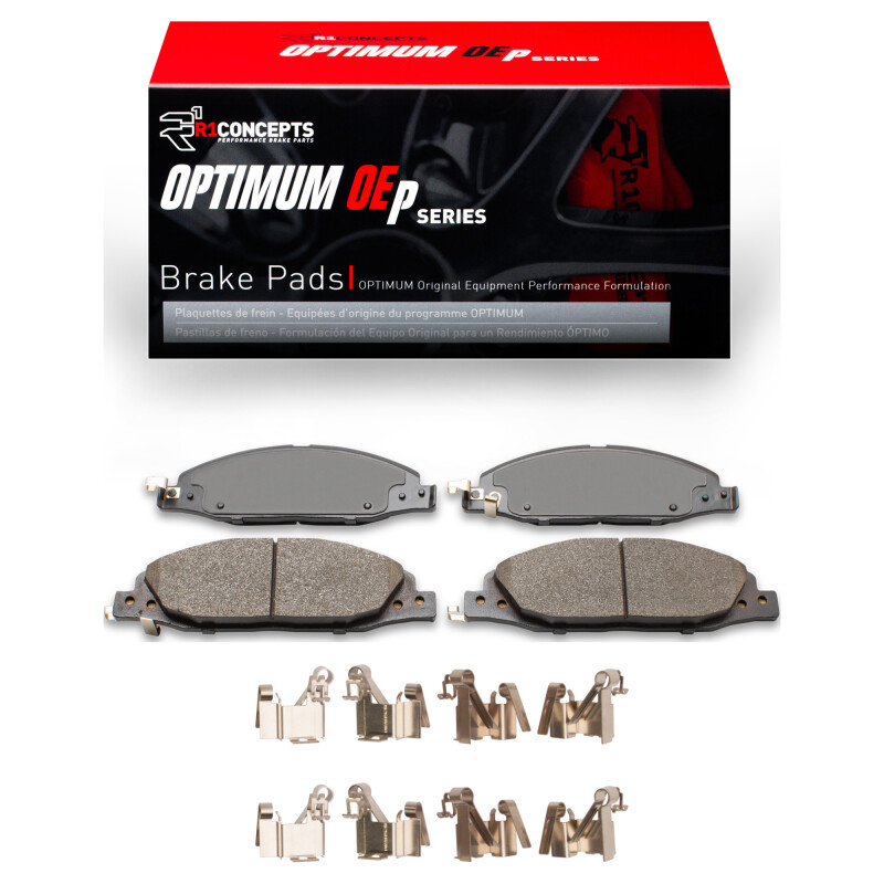 Picture of R1 24-25 Ford Mustang Front Optimum OE Pads & Hardware Kit