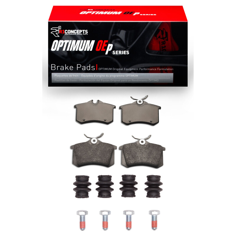 Picture of R1 97-06 Audi A4 Quattro Rear Optimum OE Pads & Hardware Kit