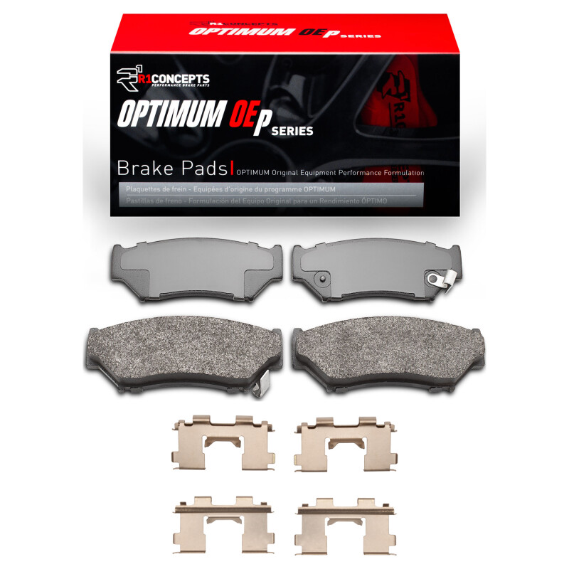 Picture of R1 91-04 Geo Tracker Front Optimum OE Pads & Hardware Kit
