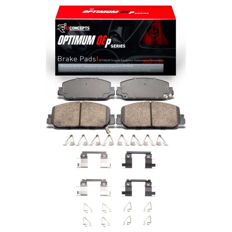 Picture of R1 17-21 Honda CLARITY Front Optimum OE Pads & Hardware Kit