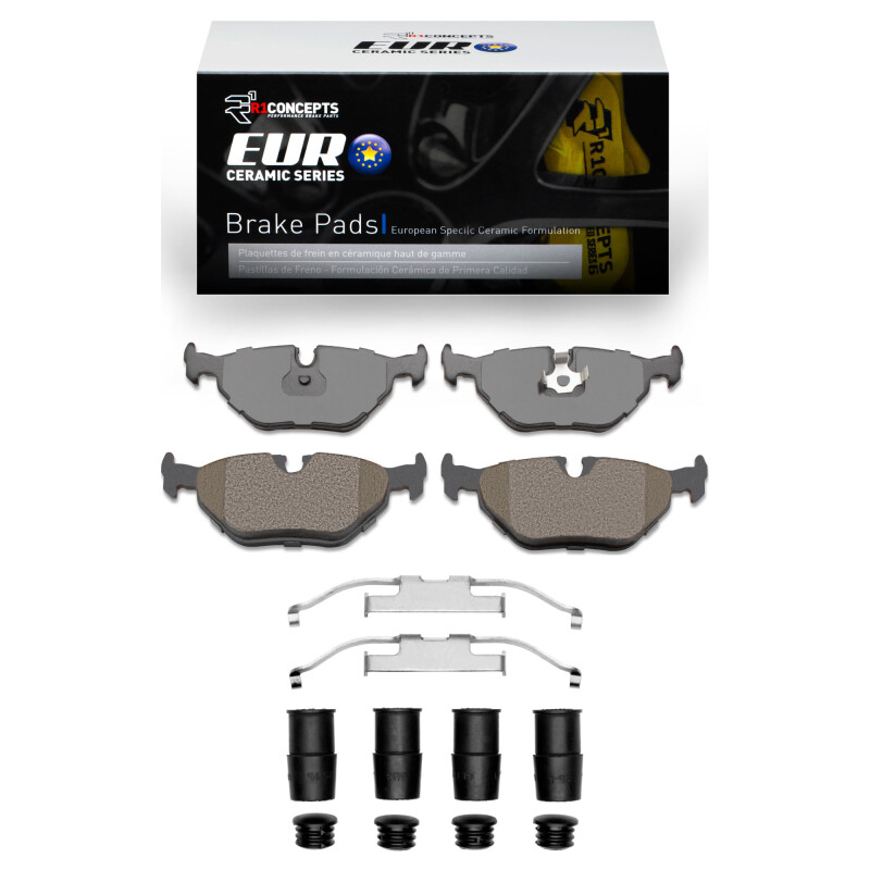 Picture of R1 87-02 BMW 535I Rear Euro Ceramic Pads & Hardware Kit
