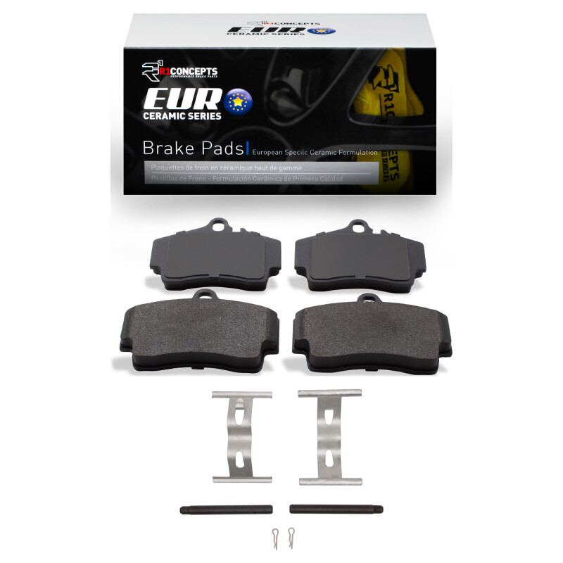 Picture of R1 97-12 Porsche Boxster Rear Euro Ceramic Pads & Hardware Kit