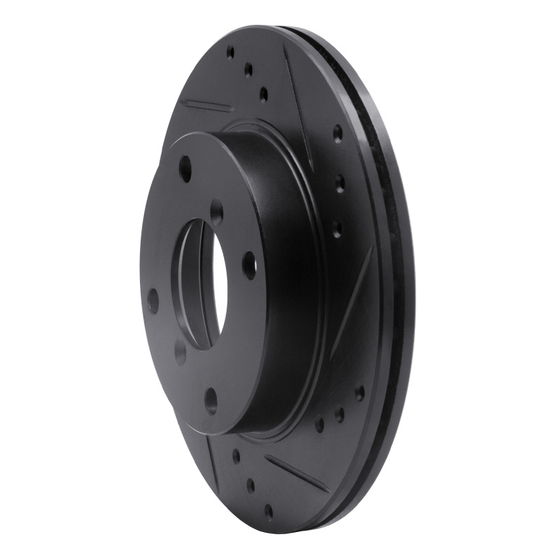 Picture of R1 89-94 Suzuki Swift Front Right Drilled & Slotted Black Brake Rotor