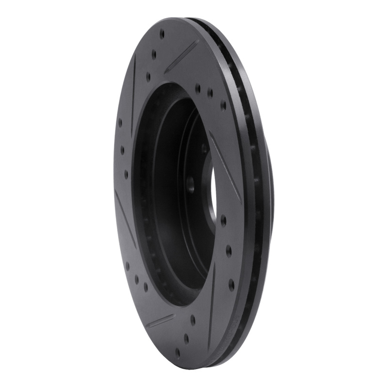Picture of R1 89-94 Suzuki Swift Front Right Drilled & Slotted Black Brake Rotor