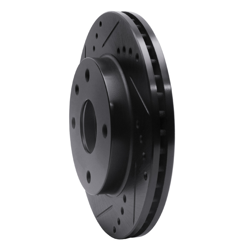 Picture of R1 04-10 Chevrolet Optra (USA/Canada) Front Left Drilled & Slotted Black Brake Rotor