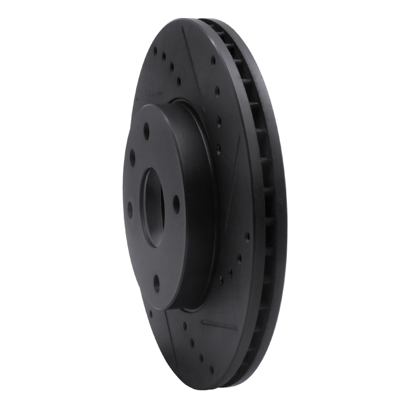 Picture of R1 04-10 Chevrolet Epica (USA/Canada) Front Right Drilled & Slotted Black Brake Rotor