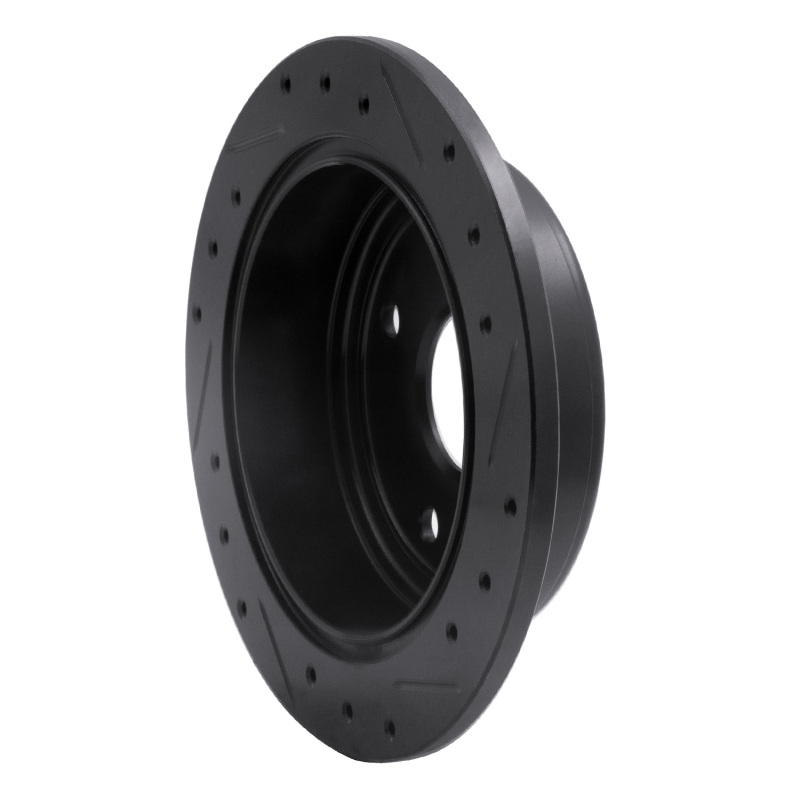 Picture of R1 04-10 Chevrolet Optra (USA/Canada) Rear Left Drilled & Slotted Black Brake Rotor