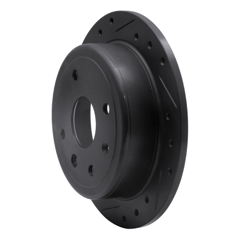 Picture of R1 04-10 Chevrolet Optra (USA/Canada) Rear Left Drilled & Slotted Black Brake Rotor