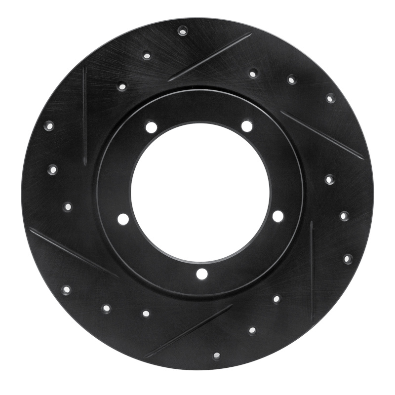 Picture of R1 65-76 Porsche 911 Front Left Drilled & Slotted Black Brake Rotor