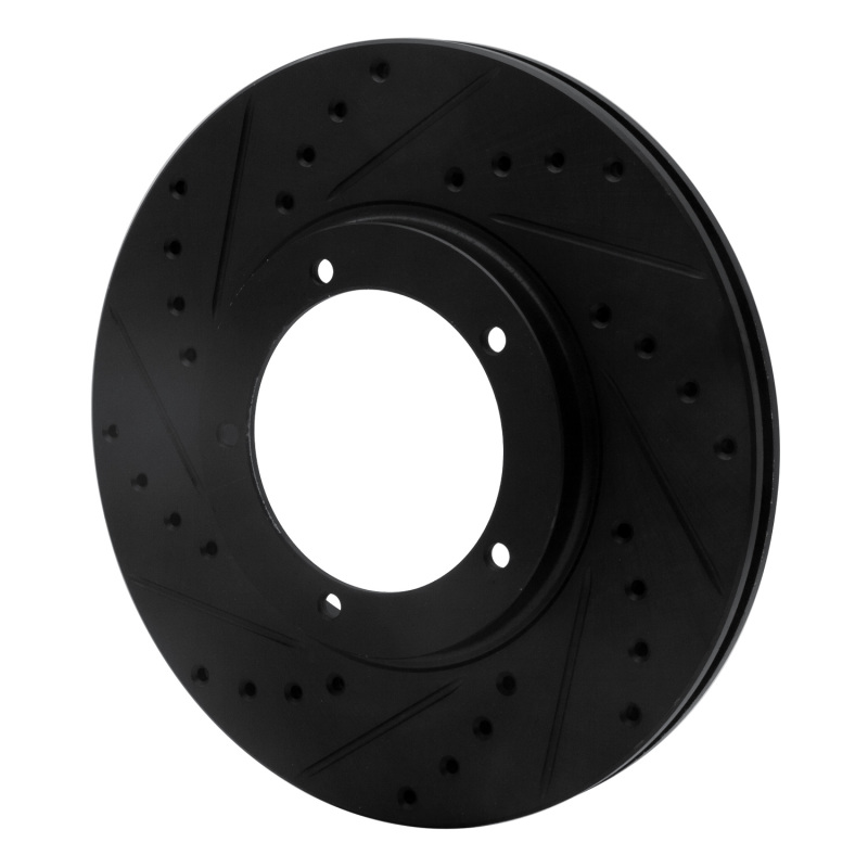 Picture of R1 67-88 Porsche 914 Front Left Drilled & Slotted Black Brake Rotor