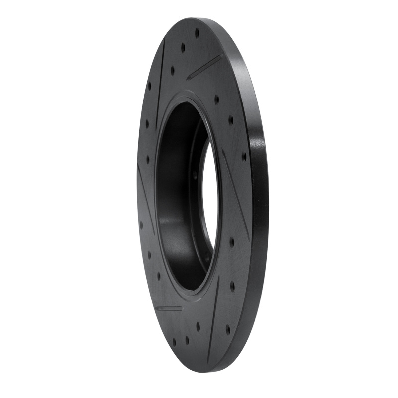 Picture of R1 65-76 Porsche 911 Front Right Drilled & Slotted Black Brake Rotor