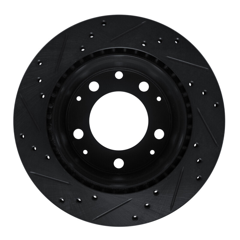 Picture of R1 69-83 Porsche 911 Rear Right Drilled & Slotted Black Brake Rotor