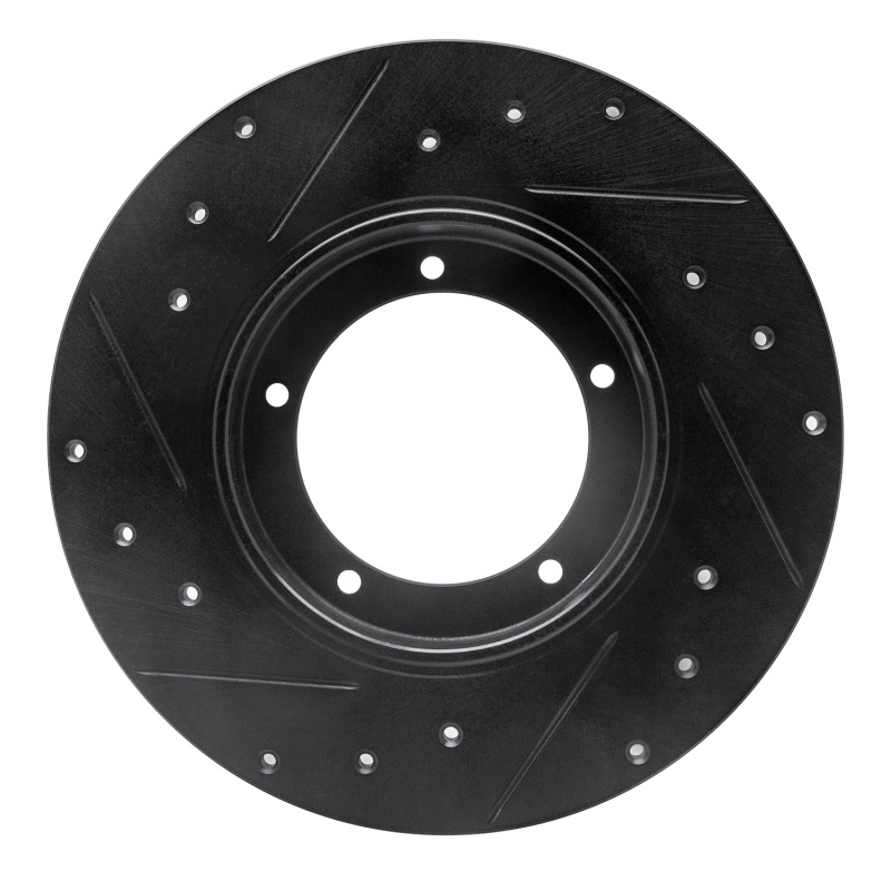 Picture of R1 65-76 Porsche 911 Front Right Drilled & Slotted Black Brake Rotor
