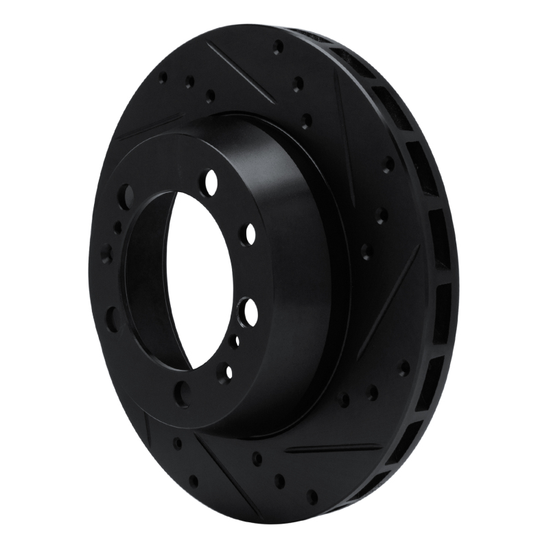 Picture of R1 91-97 Porsche 911 Left Rear Drilled & Slotted Black Brake Rotor