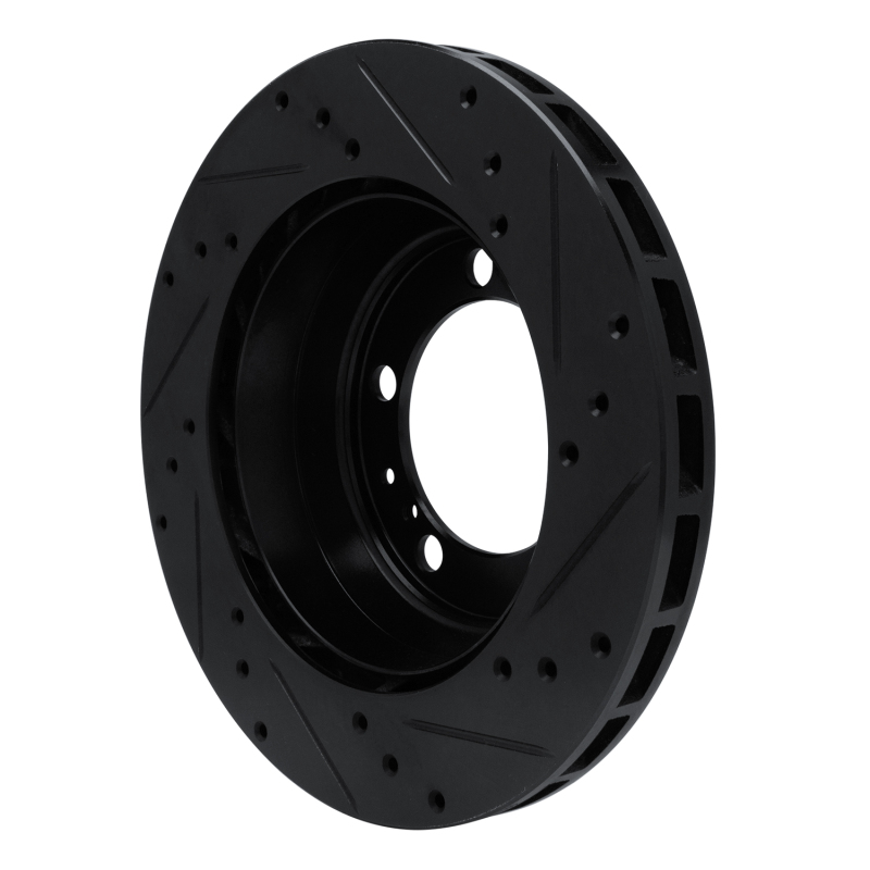 Picture of R1 91-97 Porsche 911 Right Rear Drilled & Slotted Black Brake Rotor