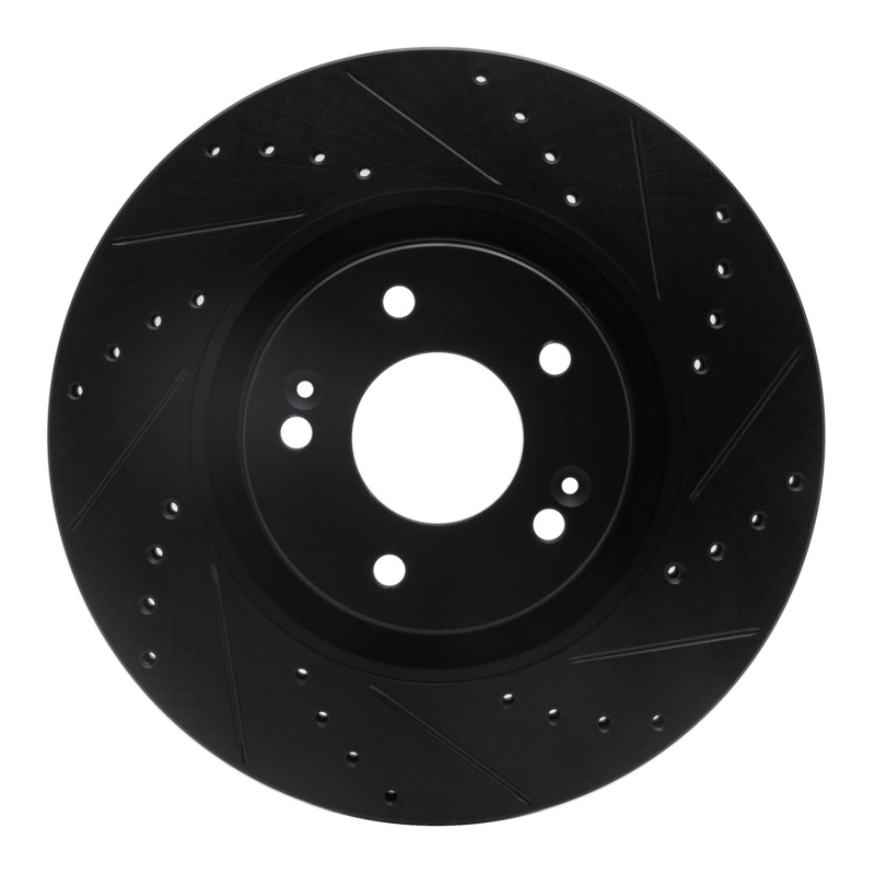 Picture of R1 11-25 Hyundai Tucson Front Right Drilled & Slotted Black Brake Rotor