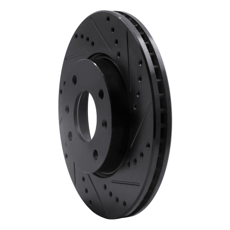Picture of R1 02-06 Hyundai Sonata Front Right Drilled & Slotted Black Brake Rotor