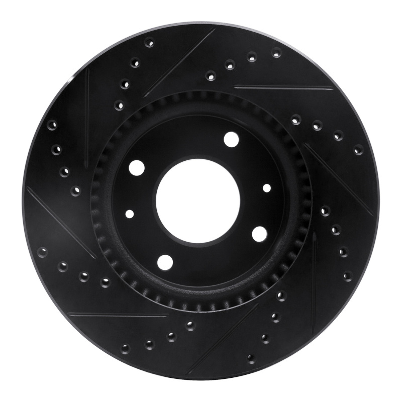Picture of R1 02-06 Hyundai Sonata Front Right Drilled & Slotted Black Brake Rotor