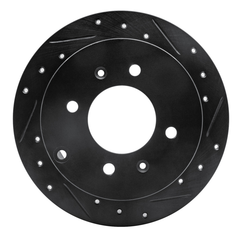 Picture of R1 99-06 Hyundai Sonata Rear Right Drilled & Slotted Black Brake Rotor