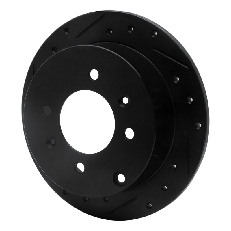 Picture of R1 99-06 Hyundai Sonata Rear Left Drilled & Slotted Black Brake Rotor