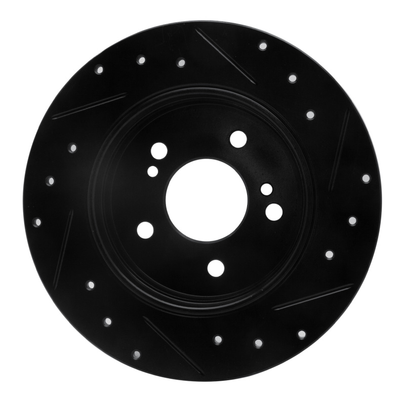 Picture of R1 01-03 Hyundai XG350 Front Left Drilled & Slotted Black Brake Rotor