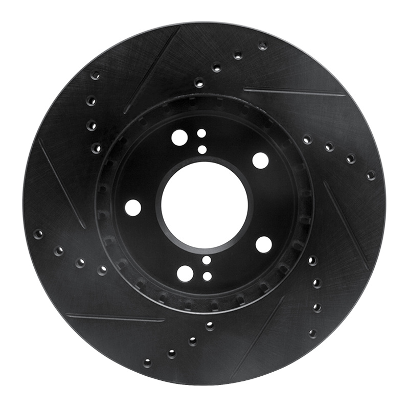 Picture of R1 01-03 Hyundai XG350 Front Right Drilled & Slotted Black Brake Rotor